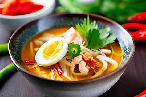  Laksa Ipoh:  A Symphony of Spicy Coconut Curry and Refreshing Herbs That Will Transport Your Taste Buds to Malaysia!